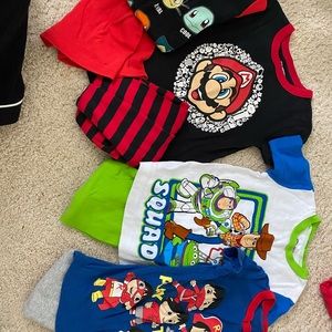 Bundle toddler boy pajamas 3 pants/shirt sleeve 1 shorts/shirt sleeve